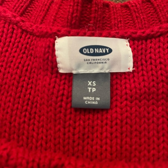 Red Cable Knit Crew Neck Pullover Cotton  Blend Sweater - Picture 5 of 6